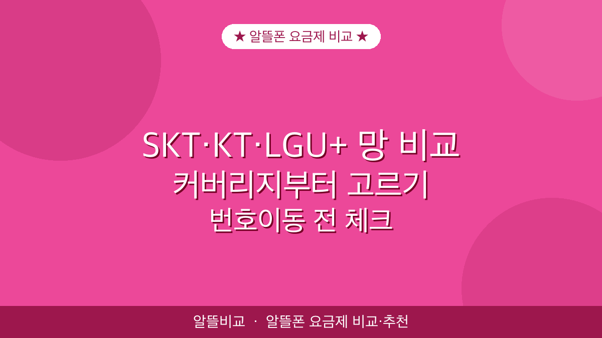 망별 알뜰폰 요금제 비교 | SKT·KT·LGU+