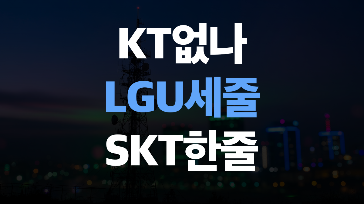 알뜰폰 요금제 비교분석 추천 - KT없는 표에서 망 고르는법 총정리